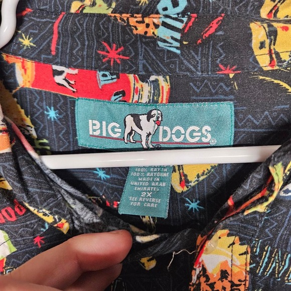 Big Dogs Button Down Party Shirt Cocktail - Picture 1 of 7